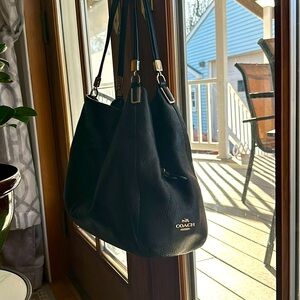 COACH-Black leather purse